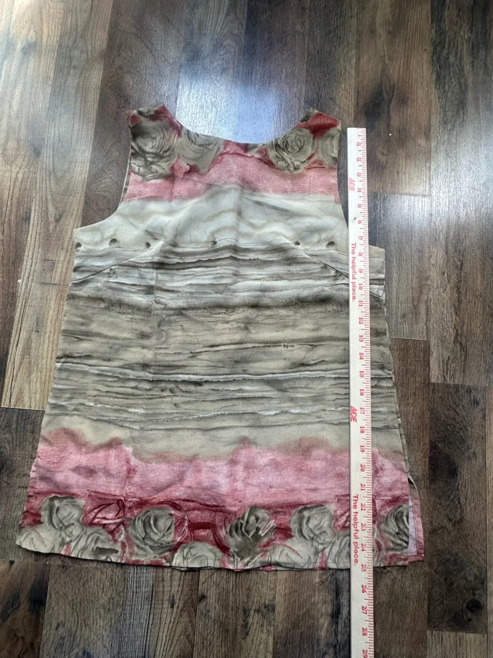 Women's Sleeveless Floral Stripe Matching Set in Pink and Beige